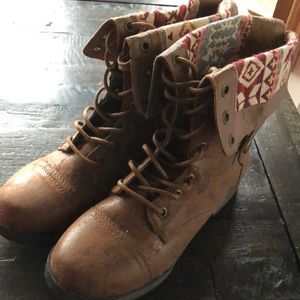 Brand new brown booties, size 7